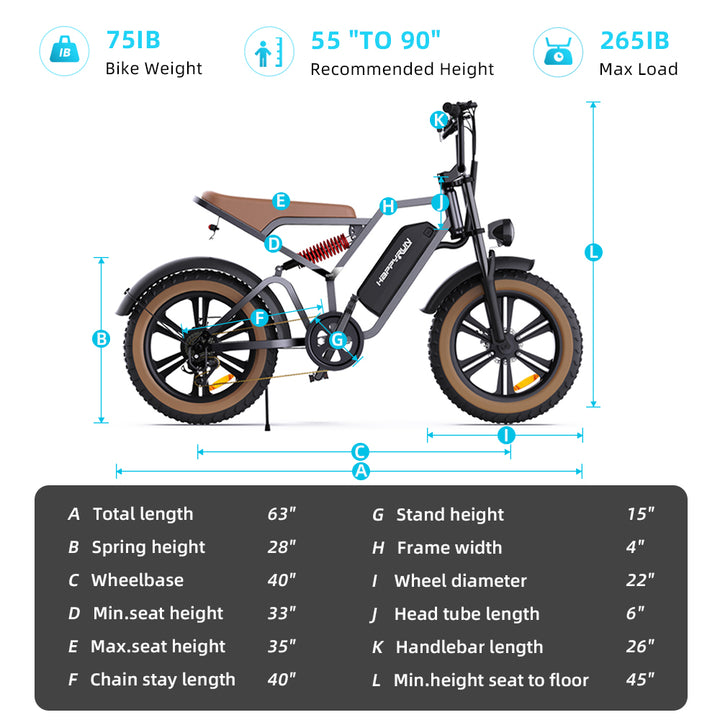 happyrun e-bike size G60