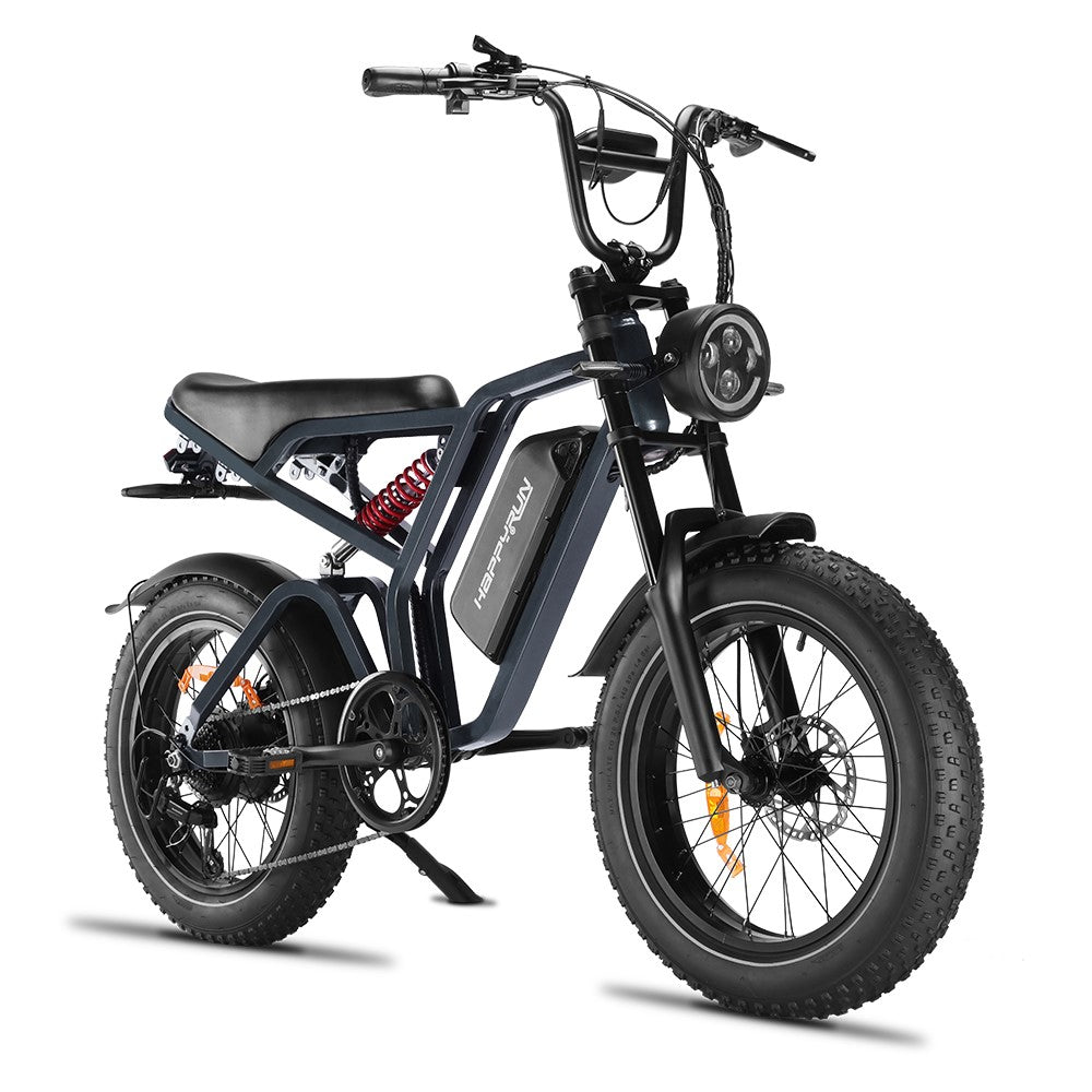 HappyRun Tank G60 Pro Moped Style Offroad Fat Tire Electric Bike ...