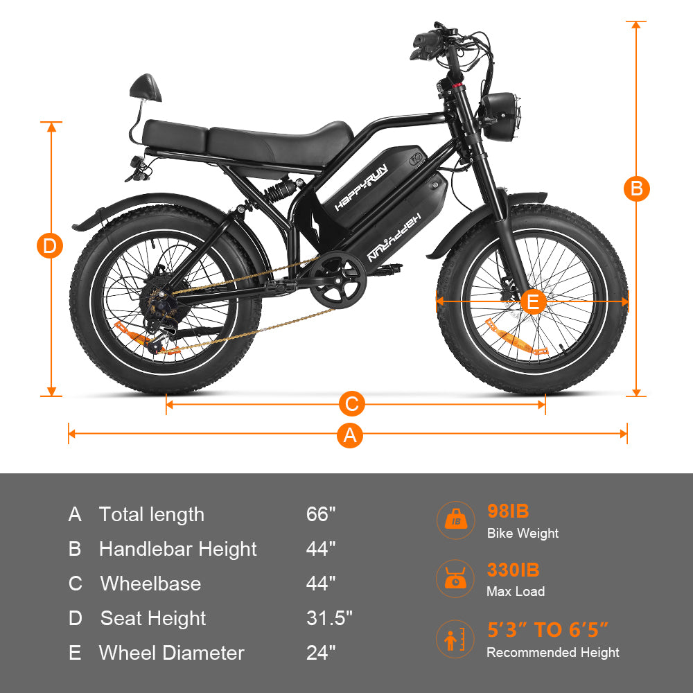 Happyrun Tank G70 size chart