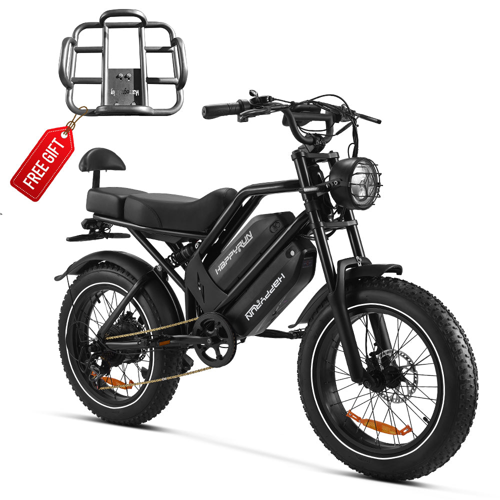 2025 NEW HappyRun G70 2000W Dual Battery Fast Electric Cargo Bike for Sale